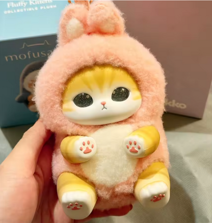 NUEVO Mofusand ORIGINAL Serie Tiburón Gato Naranja Conejo Rosado Fluffy Kittens Plushie Pets
